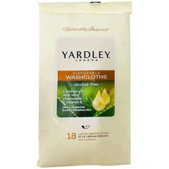 Yardley London Disposable Washcloths 4 Pack 18ct Large Wipes Aloe Cham Vit E