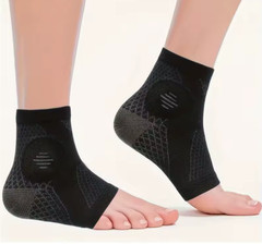 1 Pair Ankle Compression Sleeves Open Toe Unisex 15-20 mmHg Support Socks