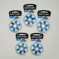 30 (5 Packs of 6) Rayovac 675-6 1.45V Hearing Aid Batteries EXP August 2025