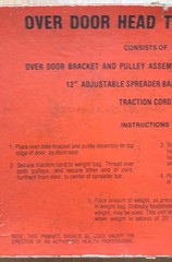 Vintage Over The Door Head Traction Set, For Neck and Back Pain with Box