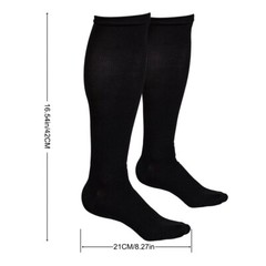Wide Calf Compression Socks for Men 15-20mmHg Diabetic Socks S-XXXL Plus Size