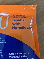 NanoSocks NANOMX-BK-3 (2 Packages) Compression Nano Weave Toeless Socks Size 3