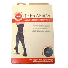 Therafirm Thigh High 15-20mmHg Sand Tan Size X-Large XL 1 Pair