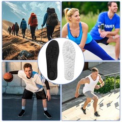 4D Cloud Insoles Memory Foam Soft Comfort US W:5-10/M:5-7, Black