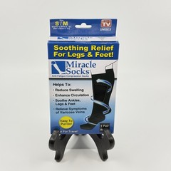 Miracle Socks Compression Socks – Unisex S/M, Anti-Fatigue, Black