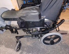 Quickie Iris Tilt-In-Space Youth Manual Wheelchair + Tobii Dynavox CnctIT Mount