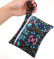 PHOGARY Reusable Menstrual Pads, Bamboo Cloth Pads 9 Piece Set, Colorful-b
