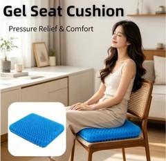 2Pc Honeycomb Gel Seat Cushion 2.5cm Thick Cooling Comfort Support for Chair Car