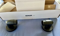 KOHLER Kumin 18 inch Grab Bar Matte Black 24549-BL Decorative Bathroom Grab Bar