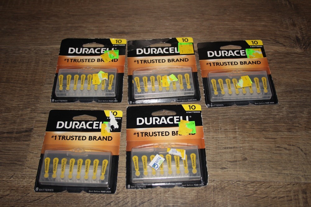 Lot Of Duracell Hearing Aid Size 10 Batteries Expired Mar 2025 40 Total
