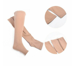 S/M-L/XL Zip Up Compression Socks Open Toe Leg Foot Support 20-30mmHg Men&Women