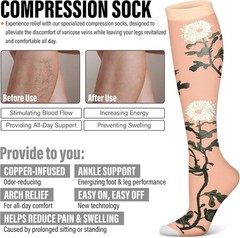 3 Pairs Compression Socks for Women & Men 15-20 Mmhg,Best Support for Nurses Run