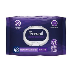 Quilted Adult Washcloths, Hypoallergenic Disposable Wipes – Pack of 48