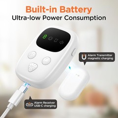 2025 New Wireless Bed Wetting Alarm for Boys and Girls, White Bedwetting Alarm,