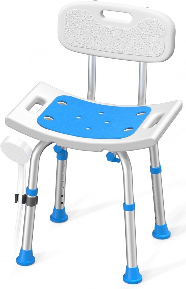 Non-Slip Bath Seat for Elderly – 400lbs Shower Chair, Lightweight & Adjustable