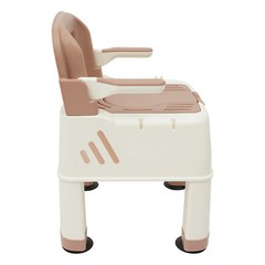Modern Coffee Color Shower Chair, Bath Safety Seat, Portable Toilet Chair New