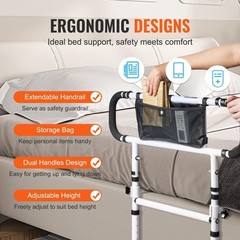 SVOPES Bed Rails for Elderly, 180 Foldable, 450 LBS Capacity, Senior Safety