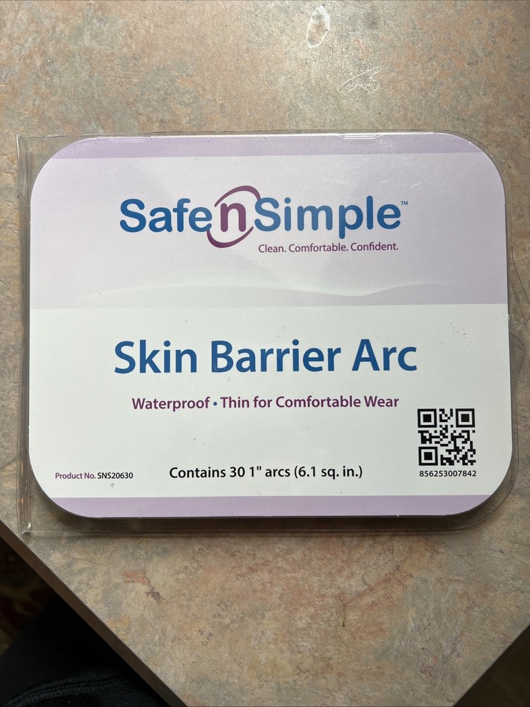 Safe-n-Simple Skin Barrier Arc 1″ (30ct) Waterproof Exp 10/2026 SNS20630 New