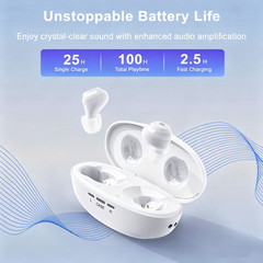 JINGHAO 1 Pair Rechargeable Hearing Aids Touch Operate Hearing Amplifier