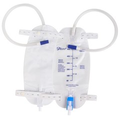 3 Pack Catheter Leg Bag 500ml Urinary Drainage w/ Valve Straps