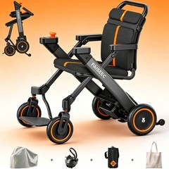 18 Miles Rang Foldable Electric Wheelchair Intelligent All Terrain Rollator 400W