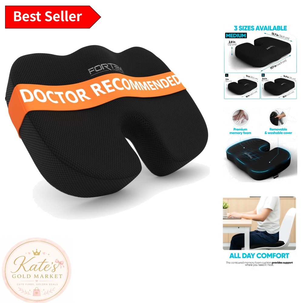 Enhance Sitting Experience: Non-Slip Memory Foam Cushion for Office and Gaming