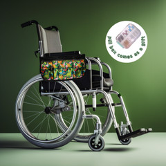 Wheelchair organizer waterproof accessories with dino prin+ pill box as a gift