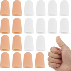 20 Pcs Gel Finger Cots Protector, Silicone Finger Protector Sleeve Support, W…