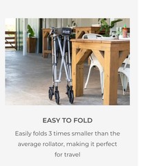 Stander Saver Space Saving Rollator Walker Lightweight Foldable Standard Size