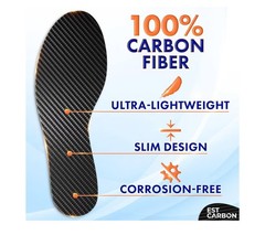 EstCarbon – Carbon Fiber Insole – 1 Pc, Men 5-5.5, Women 6-6.5 –