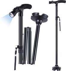 Walking Cane with LED Light: Ohuhu Folding Cane for Men Women Foldable Walking S