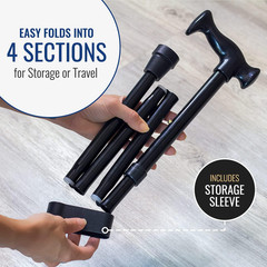 DMI Adjustable Folding Cane with Carrying Case
