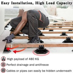 24-Pack Plastic Pedestal Paver for Floor Support