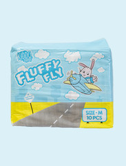 Pack of 2 New Kiddo Fluffy Fly Cloth Backed Adult Diapers ABDL Pampers