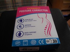 Vicorrect Posture Corrector Adjustable Upper Back Brace Peach Large/XLarge