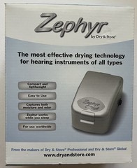 Zephyr by Dry & Store Hearing Aid Dryer NEW w/ Dry Brik Captures Moisture & Odor