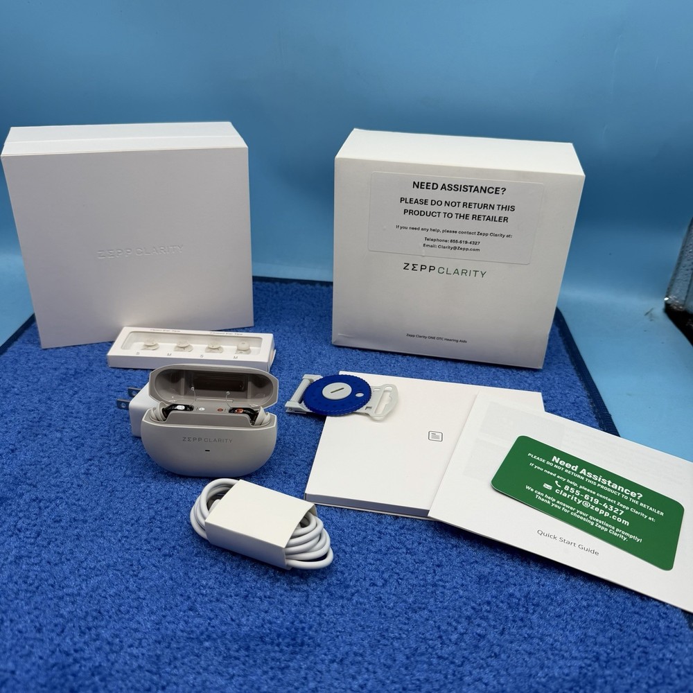 Zepp Clarity One Hearing Aids Nearly Invisible 18hr Battery Life