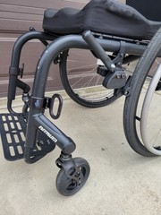 UPGRADED* Quickie Nitrum Rigid Frame Wheelchair 16″X18″ Used Black 16″ x 18″