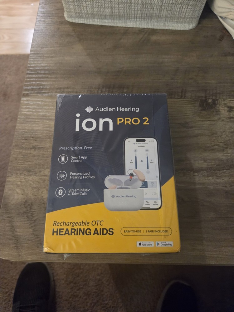 Audien Hearing Ion PRO 2 SEALED Rechargeable OTC Hearing Aid – Brand New SEALED