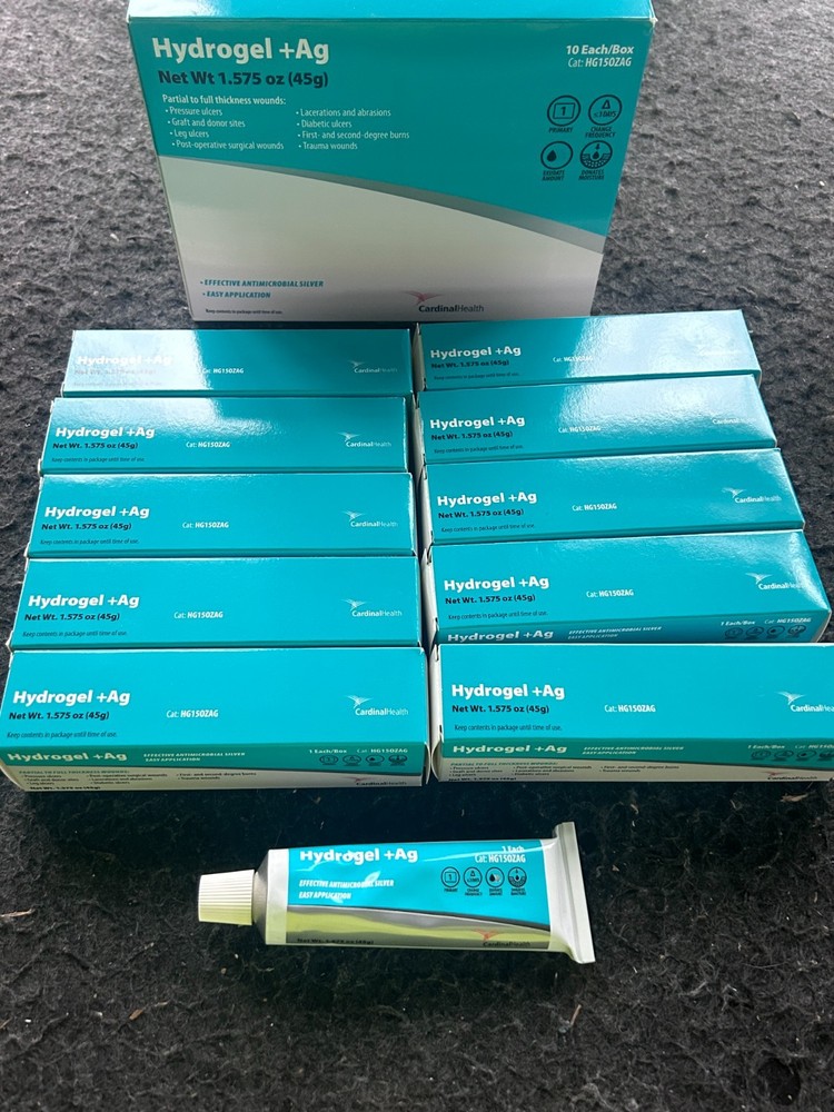 10 Hydrogel +Ag Antimicrobial Silver Cream 1.57oz x 10 Cardinal Health HG150ZAG
