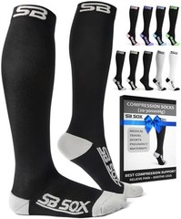 SB SOX Compression Socks for Men & Women (20-30mmHg) – Best Compression Socks…