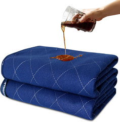 2-Pack Waterproof Bed Pads 34x36in Washable Absorbent Reusable Navy Blue