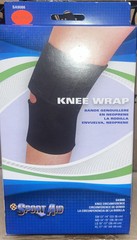 SportAid Knee Wrap Black X-Large(17-19″ Knee Circ.)