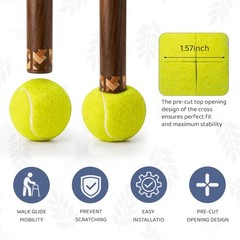 ANCKNE Walker Tennis Balls Precut for Walkers 4PCS Yellow
