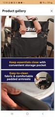 Drive Medical Folding Transport Wheelchair Full Arm Removable SwingAway Footrest