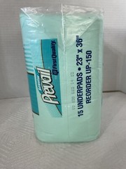 PREVAIL Underpads 15 count Large-Regular super compressed 23″x36″ mint NEW unise