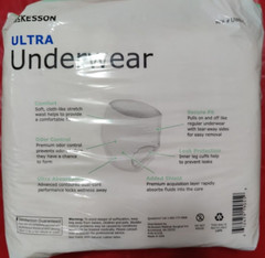 4 pk McKesson Ultra Pull On Underwear Adult XL Disposable Heavy Absorbency 14 Ct