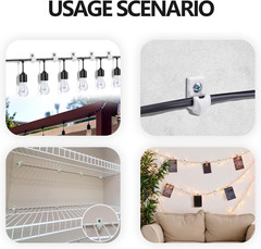 30 Pack Wire Shelf Wall Clips with Screws and Anchors – Plastic Mounting Bracket