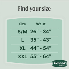 Depend Fresh Protection Men’s Incontinence Underwear, XL, 26 Count