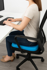 2 Pcs Egg Sitting Gel Flex Cushion Seat Sitter Flex Pillow Back Support